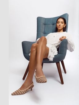DA NAPPA - Beige Seraya Kitten Heel Pumps