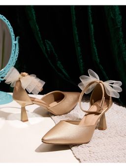 DA NAPPA - Gold Daphine Stiletto Heel Pumps