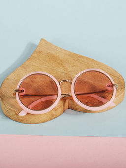 DukieKooky - Kids Pink Round Shape Sunglasses