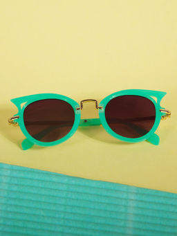DukieKooky - Kids Purple & Green Round Shape Sunglasses