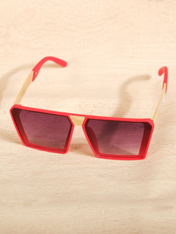 DukieKooky - Kids Purple & Red Square Shape Sunglasses