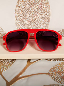 DukieKooky - Kids Purple & Red Square Shape Sunglasses