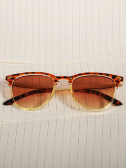 DukieKooky - Kids Brown Printed Round Shape Sunglasses