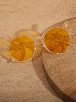 DukieKooky - Kids Yellow Round Shape Sunglasses