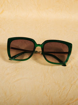 DukieKooky - Kids Grey & Green Square Shape Sunglasses