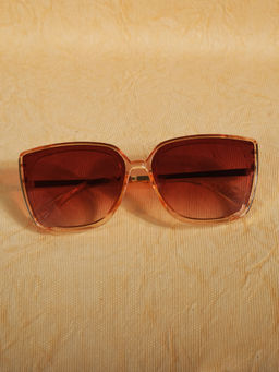 DukieKooky - Kids Brown & Yellow Square Shape Sunglasses