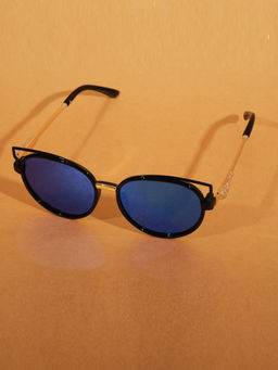DukieKooky - Kids Blue & Clear Round Shape Sunglasses