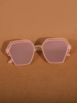 DukieKooky - Kids Pink Square Shape Sunglasses