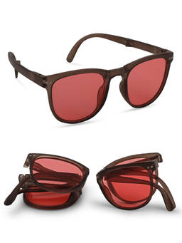 DukieKooky - Kids Red & Brown Wayfarer Sunglasses