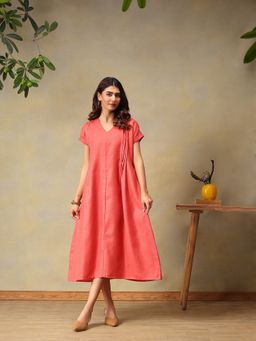 Bani Women - Rust Linen Blend Dress