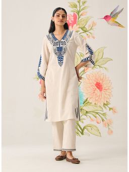 Lakshita - Blue Embroidered Kurta