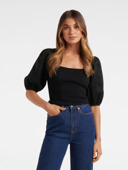 Forever New - Ivy Shirred Tie Back Top