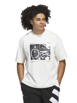 adidas Originals - Men White Graphic Printed Anthony Edwards Dftw T-shirt