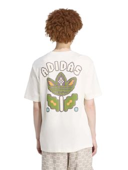 adidas Originals - Men Off White Monogram Printed Half Sleeves T-shirt