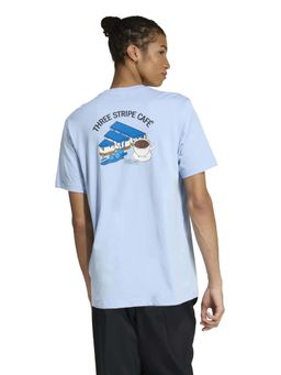 adidas - Men Blue Coffee Cafe Cheesecake Graphic Printed T-shirt