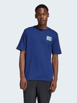 adidas - Men Navy Blue Memories Embroidered Patch T-shirt