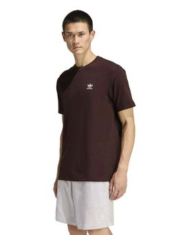 adidas Originals - Men Brown Solid Trefoil Essentials T-shirt