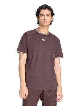adidas Originals - Men Brown Engineered Half Sleeves T-shirt