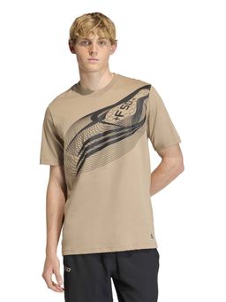 adidas Originals - Men Beige Wave Graphic Printed T-shirt