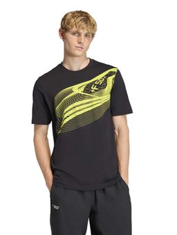 adidas Originals - Men Black Wave Graphic Printed T-shirt
