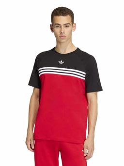 adidas Originals - Men Red Colorblock T-shirt