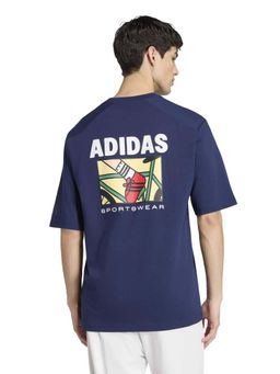 adidas - Men Navy Blue Pop Bike Graphic Printed T-shirt