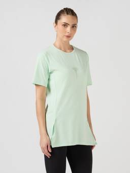Technosport - Green Women's Soft Stretch Gym Yoga Performance Sports T-Shirt