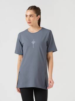 Technosport - Blue Women's Soft Stretch Gym Yoga Performance Sports T-Shirt