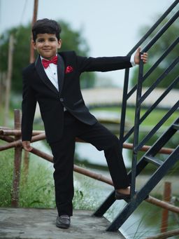 devils n angels - Jade Black Coat Suit for Party for Boys (Set of 5)