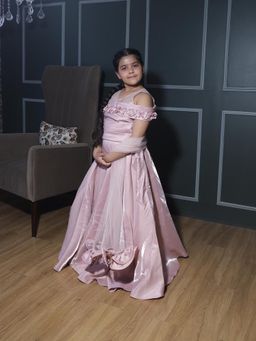 devils n angels - Onion Pink Colored Lehenga with Crop Top & Dupatta (Set of 3)