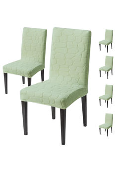 House of Quirk - Green Stretch Dining Chair Covers (Pack Of 6)