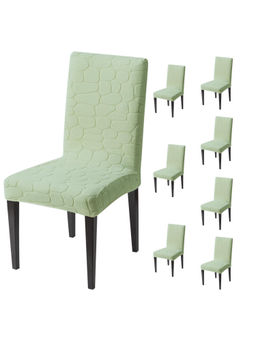 House of Quirk - Green Stretch Dining Chair Covers (Pack Of 8)