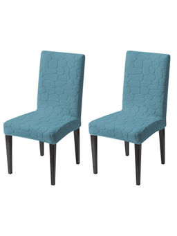 House of Quirk - Light Blue Stretch Dining Chair Covers (Pack Of 2)