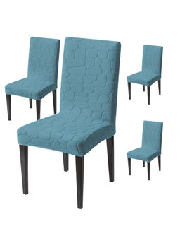 House of Quirk - Light Blue Stretch Dining Chair Covers (Pack Of 4)