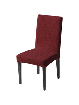 House of Quirk - Maroon Stretch Dining Chair Cover