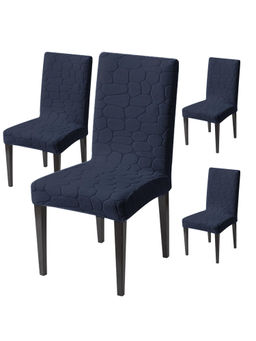 House of Quirk - Navy Blue Stretch Dining Chair Covers (Pack Of 4)