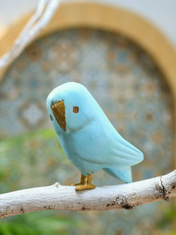 Revive Home - Blue Bright Owl Figurine