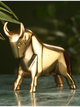 Revive Home - Chic Fauna Tablescape Gold Tauru Figurines