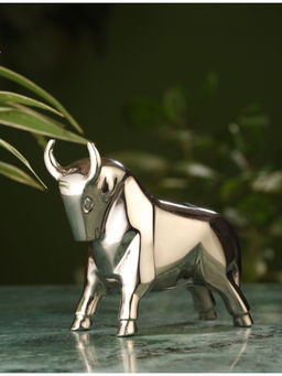 Revive Home - Chic Fauna Tablescape Silver Taurus Figurine