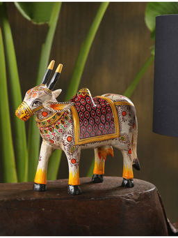 Revive Home - Multi-Color Painted Cow Figurine