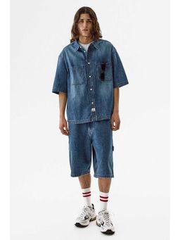 H&M - Men Blue Relaxed Fit Denim Shirt