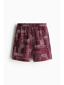 H&M - Men Red Patterned Swim Shorts