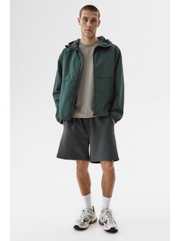 H&M - Men Grey Regular Fit Interlock Shorts