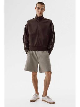 H&M - Men Beige Regular Fit Interlock Shorts