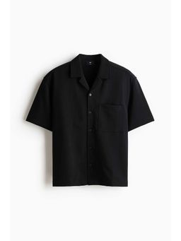 H&M - Men Black Relaxed Fit Resort Shirt