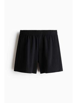 H&M - Men Black Relaxed Fit Interlock Shorts