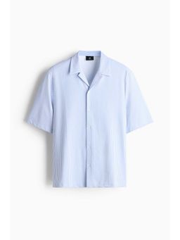 H&M - Men Blue Regular Fit Resort Shirt