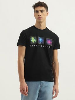 United Colors of Benetton - Black Regular Fit Round Neck Printed T-Shirt