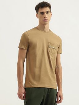 United Colors of Benetton - Beige Regular Fit Round Neck Solid T-Shirt