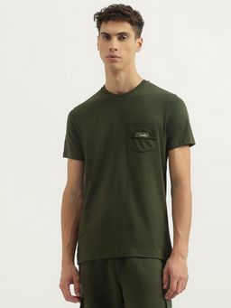 United Colors of Benetton - Green Regular Fit Round Neck Solid T-Shirt